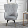 Grey Wing Back Occasional Chair Tub Armchair Living Room Fireside Sofa Lounge BN