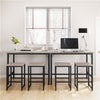 Dining Table Set Industrial Kitchen Table Set with 2 Stools for Small Space