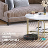 Round Coffee Table 2 Tier Faux Marble Clear Glass Storage Shelf Gold Metal Legs
