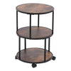 Mobile End Table Sofa Side Table Round Coffee Table for Living Room