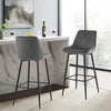 2X Modern Bar Stools Velvet Breakfast Stool Kitchen Pub Chair Metal Leg