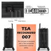 Lightweight Hard Shell Suitcase Carry On Hand Cabin Luggage W/ TSA Lock Black