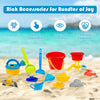 Kids Sand and Water Table 18 Pcs Children Beach Activity Toy Set W/Umbrella Hole