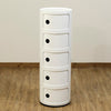 Round Tiered Storage Unit Plastic Cabinet Cupboard Tower Sofa Side Bedside Table