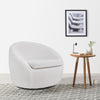 Teddy Velvet White Swivel Leisure Armchair Upholstered Sofa Chair Bedroom