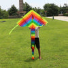 Kids Children Rainbow Kite Outdoor Game Activities Summer Fun Toy 95x160cm UK