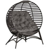 Egg Chair with Soft Cushion Steel Garden Patio Basket Chair for Indoor Outdoor