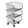 Large Stackable Metal Wire Basket Trolley Rack Kitchen Fruit Vegetable Storages
