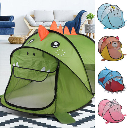 Childrens Kids Pop Up Play Tent Girls Boys Toddlers Playhouse In/Outdoor Cartoon