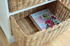 Large White Basket Storage Unit,Wicker Drawers,Hallway, Kitchen,Bathroom storage