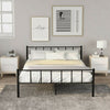 Metal Bed Frame 4ft6 Double Solid Bedstead Base Headboard for 135*190CM Mattress