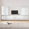 7 Piece TV Cabinet Set High Gloss White Engineered Wood V4U6