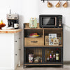 Industrial Sideboard Cabinet w/ Drawer & Doors Freestanding Storage Cabinet