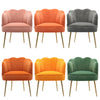 Upholstered Oyster Petaled Armchair Shell Tub Chair Sofa Fireside Leisure Velvet