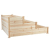 Three Tiered Elevated Raised Flower Bed Wooden Planter Herb Box Kit for Outdoor