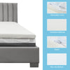Double Size Memory Foam Mattress Topper 5cm Mattress Topper W/Washable Cover