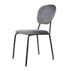 Dining Chairs Set of 4 or 2 Stackable Velvet Fabric Seat Metal Leg Home Office