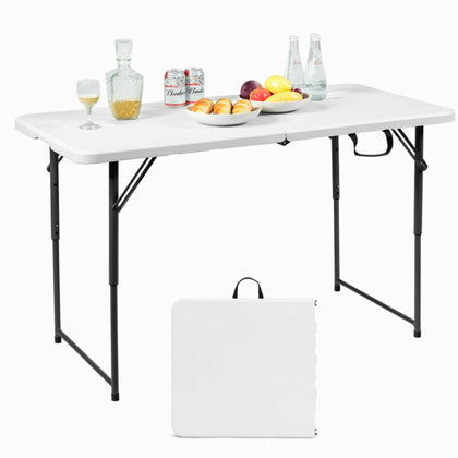 Portable Folding BBQ Camping Table Adjustable Dining Table Garden Party Picnic