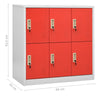 Locker Cabinets 2 pcs Grey and Red 90x45x92.5 Steel M3Q6