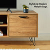 TV Unit Cabinet Stand Wood Effect Large w/ Storage Cupboards & Shelves | VonHaus