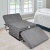 Sofa Bed 4 in 1 Convertible Chair Folding Ottoman Lounger Sleeper Metal Frame UK