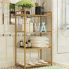 Bamboo Standing Shelf Unit Rack Bathroom Shelves Wardrobe Storage Lounge Hallway