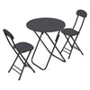 Folding Side Table Chair Indoor Outdoor Garden Patio Bistro Furniture Metal Legs