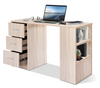 Large Computer Desk With Shelves & Drawers PC Writing Study Table Home Office