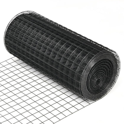 15M X 61CM Hardware Cloth 16 Gauge Black Vinyl Coated Welded Wire Mesh 4CM Grid