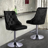 Crushed Velvet Bar Chair Swivel Kitchen Stool Barstool Armchair with Chrome Base