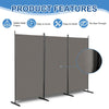 6Ft 3-Panels Room Divider Wall Privacy Screen Protector Foldable Freestanding