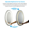 Energy-saving Round LED Bathroom Mirror with Intelligent Touch Sensor / Demister