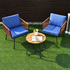 3PCS Outdoor Rattan Furniture Bistro Set Garden Patio Wicker Table & Chair Set