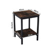 Industrial Bedside Table Vintage Side Cabinet Shelf Rustic Metal Storage Rack UK