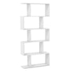 S-Shaped Display Bookshelf 5 Tiers Freestanding Storage Shelf Organiser Home