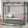 3.5FT Twin Metal Loft Bed Frame High Sleeper Bunk Bed Study Desk Cabin Bed Solid