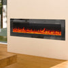 60 inch Electric Fireplace Touch Screen Glass Panel 9 Flame Insert Wall Mounted