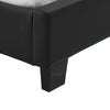 Faux Leather Bed Frame LED Double King Size Bed 4FT6 5FT Black or Off-White