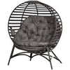 Egg Chair with Soft Cushion Steel Garden Patio Basket Chair for Indoor Outdoor