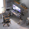 L-Shape Corner Gaming Desk Computer PC Workstation Writing Table with LED Lights