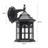 Outdoor Wall Light Castle Glass Garden Lantern Outside Lighting IP44 Yard Patio