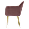 Modern Dining Chair Velvet Padded Seat Metal Legs Kitchen Restaurant Home Office