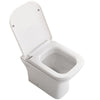 Modern Wall Hung Toilet White WC Pan Soft Close Seat Ceramic Bathroom Cloakroom