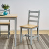 Solid Wooden Grey Dining Table and 2 Chairs 2 Seater Set Kitchen Room Home New