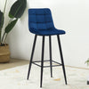 Set of 2 Dining Chairs Bar Stools Velvet Upholstered Metal Legs Barstool Chair