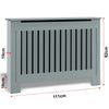 White Radiator Cover Small Large MDF Slat Wood Cabinet Shelf Grill Furniture