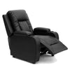 OSCAR LEATHER RECLINER w DRINK HOLDERS ARMCHAIR SOFA CHAIR RECLINING CINEMA