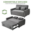 Convertible 2 Seater Sofabed Linen Couch Recliner Settee Double Sleeper Loveseat