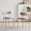 Set of 2 Dining Chairs Upholstered Accent Chairs Kitchen Chairs w/ Metal Legs MR