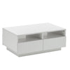White Modern High Gloss Coffee Table with 4 Drawer Storage Sofa Side End Table
